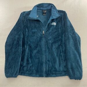 North Face AAHY Womens Size XL Osito Blue Teal Full Zip Fleece Jacket F13